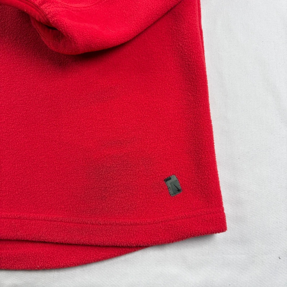 Vintage Nike Sweatshirt Mens XL Red Fleece 1/4 Zip Pullover Spell Out Y2K - Picture 3 of 14